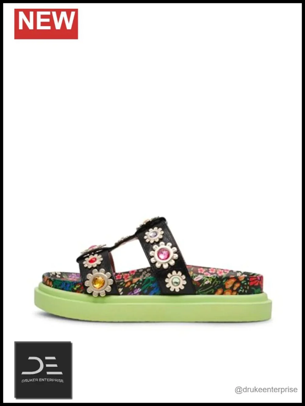 Betsey Johnson Madoxx Strappy Slide Sandals Platform Heel